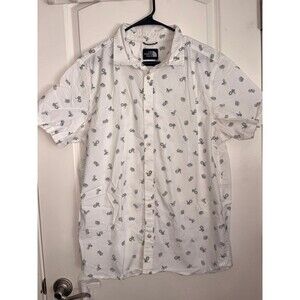 The North Face White Button UP Shirt with Snakes Mens XL EUC‎